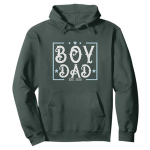 Boy Dad Est 2025 Hoodie Expect Baby Boy Fathers Day 2025 TS10 Dark Forest Green Print Your Wear