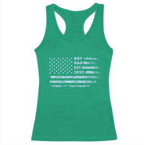 Boy Dad Est 2025 Racerback Tank Top American Flag First Fathers Day TS10 Irish Green Print Your Wear