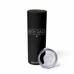 Boy Dad Est 2025 Skinny Tumbler Newborn Daddy Father Baby Boy Son Expect Baby TS10 Print Your Wear