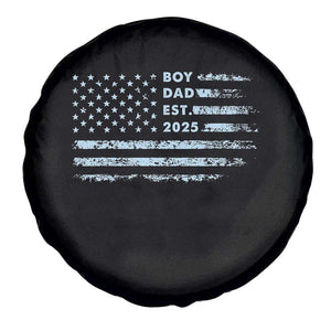Boy Dad Est 2025 Spare Tire Cover American Flag First Fathers Day TS10 Print Your Wear