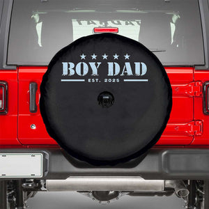 Boy Dad Est 2025 Spare Tire Cover Expecting Baby Boy 2025 TS10 Black Print Your Wear
