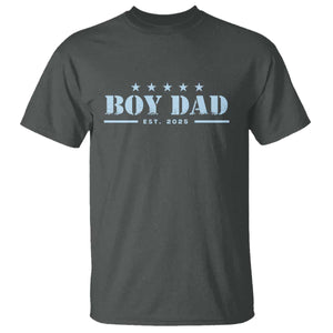 Boy Dad Est 2025 T Shirt Expecting Baby Boy 2025 TS10 Dark Heather Print Your Wear