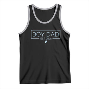 Boy Dad Est 2025 Tank Top Daddy Of Newborn Baby Boy First Fathers Day TS10 Black Athletic Heather Print Your Wear