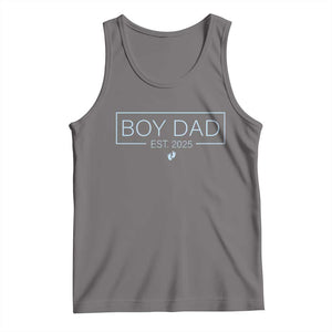 Boy Dad Est 2025 Tank Top Daddy Of Newborn Baby Boy First Fathers Day TS10 Deep Heather Print Your Wear