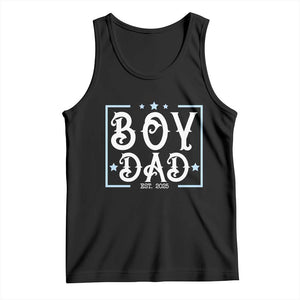 Boy Dad Est 2025 Tank Top Expect Baby Boy Fathers Day 2025 TS10 Black Print Your Wear