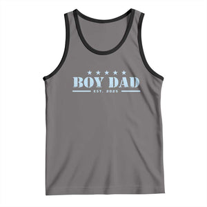Boy Dad Est 2025 Tank Top Expecting Baby Boy 2025 TS10 Deep Heather Black Print Your Wear