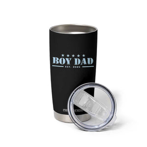 Boy Dad Est 2025 Tumbler Cup Expect Baby Boy Son Father 2025 TS10 Print Your Wear