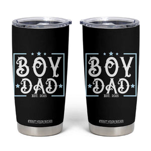 Boy Dad Est 2025 Tumbler Cup Expect Baby Boy Son Fathers Day 2025 TS10 Black Print Your Wear