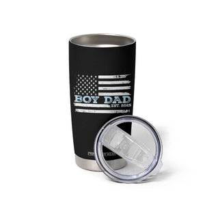 Boy Dad Est 2025 Tumbler Cup Newborn Daddy Father Baby Boy Son USA Flag TS10 Print Your Wear