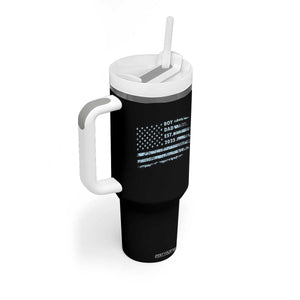 Boy Dad Est 2025 Tumbler With Handle American Flag First Fathers Day TS10 Print Your Wear