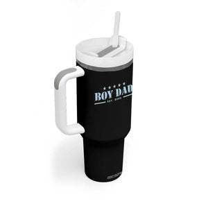 Boy Dad Est 2025 Tumbler With Handle Expect Baby Boy Son Father 2025 TS10 Print Your Wear