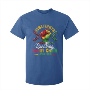 Breaking Every Chain Since 1865 Juneteenth T Shirt For Kid Celebrating Black Freedom TS10 Royal Blue Print Your Wear