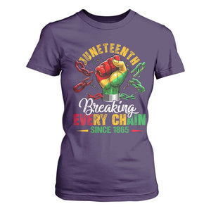 Breaking Every Chain Since 1865 Juneteenth T Shirt For Women Celebrating Black Freedom TS10 Purple Print Your Wear
