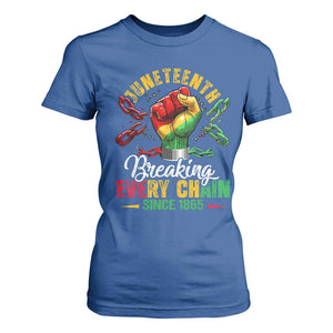 Breaking Every Chain Since 1865 Juneteenth T Shirt For Women Celebrating Black Freedom TS10 Royal Blue Print Your Wear