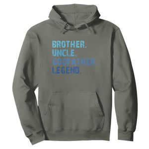 Brother Uncle Godfather Legend Hoodie Best Funny Uncle Fathers Day TS10 Military Green Print Your Wear