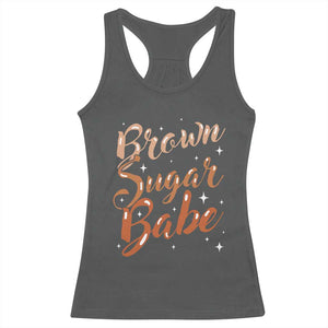 Brown Sugar Babe Racerback Tank Top Proud Woman Melanin Pride Black Girl TS10 Dark Heather Print Your Wear