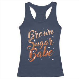 Brown Sugar Babe Racerback Tank Top Proud Woman Melanin Pride Black Girl TS10 Navy Print Your Wear