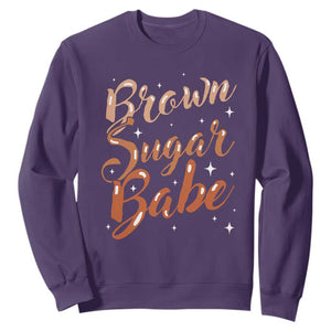 Brown Sugar Babe Sweatshirt Proud Woman Melanin Pride Black Girl TS10 Purple Print Your Wear