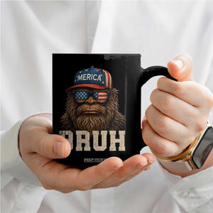 Bruh Bigfoot Merica Coffee Mug American Flag Patriotic 4th Of July TS10 Print Your Wear