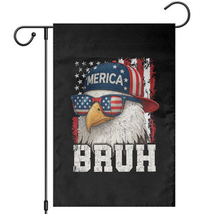 Bruh 'Merica Bald Eagle 4th of July Garden Flag Patriotic USA Flag TS10 Black Print Your Wear
