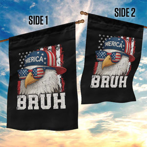 Bruh 'Merica Bald Eagle 4th of July Garden Flag Patriotic USA Flag TS10 Print Your Wear