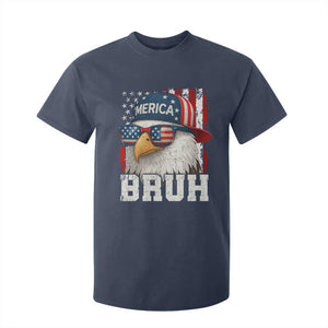 Bruh 'Merica Bald Eagle 4th of July T Shirt For Kid Patriotic USA Flag TS10 Navy Print Your Wear