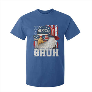 Bruh 'Merica Bald Eagle 4th of July T Shirt For Kid Patriotic USA Flag TS10 Royal Blue Print Your Wear
