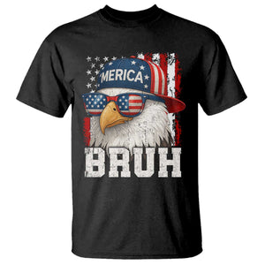 Bruh 'Merica Bald Eagle 4th of July T Shirt Patriotic USA Flag TS10 Black Print Your Wear