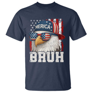 Bruh 'Merica Bald Eagle 4th of July T Shirt Patriotic USA Flag TS10 Navy Print Your Wear