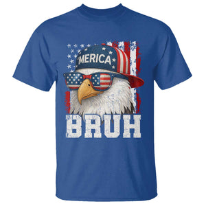 Bruh 'Merica Bald Eagle 4th of July T Shirt Patriotic USA Flag TS10 Royal Blue Print Your Wear