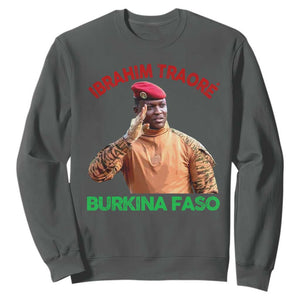 Burkina Faso Ibrahim Traoré Thomas Sankara Sweatshirt TS10 Dark Heather Print Your Wear
