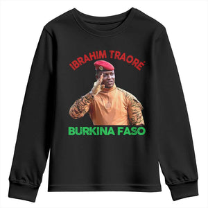 Burkina Faso Ibrahim Traoré Thomas Sankara Youth Sweatshirt TS10 Black Print Your Wear