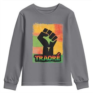 Burkina Faso Ibrahim Traoré Youth Sweatshirt TS10 Charcoal Print Your Wear