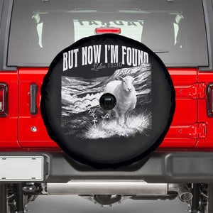 But Now I'm Found Spare Tire Cover Christian Faith Sheep TS11 Black Print Your Wear