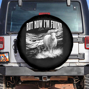 But Now I'm Found Spare Tire Cover Christian Faith Sheep TS11 No hole Black Print Your Wear