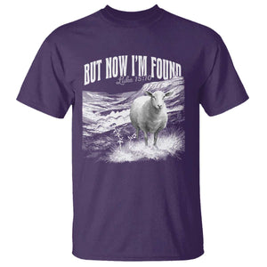But Now I'm Found T Shirt Christian Faith Sheep TS11 Purple Print Your Wear