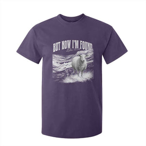 But Now I'm Found T Shirt For Kid Christian Faith Sheep TS11 Purple Print Your Wear