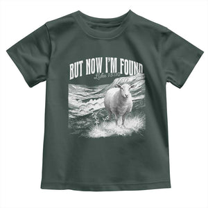 But Now I'm Found Toddler T Shirt Christian Faith Sheep TS11 Dark Forest Green Print Your Wear