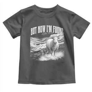 But Now I'm Found Toddler T Shirt Christian Faith Sheep TS11 Dark Heather Print Your Wear
