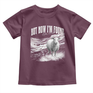But Now I'm Found Toddler T Shirt Christian Faith Sheep TS11 Maroon Print Your Wear