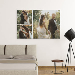 Personalized Custom Couple Photo Canvas Wall Art Prints Design 3 Picture Collage CTM02 Custom - Printyourwear
