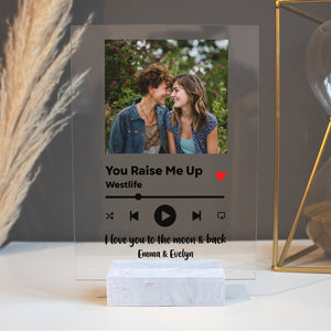 Custom Favorite Song Plaque - Personalized Photo Mom Mother's Day Gift CTM02 Acrylic Table Sign 6" x 8" Custom - Printyourwear