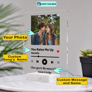 Custom Favorite Song Plaque - Personalized Photo Mom Mother's Day Gift CTM02 Custom - Printyourwear