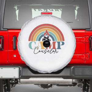 Camp Counselor Spare Tire Cover Summer Camp Rainbow TS11 White Print Your Wear