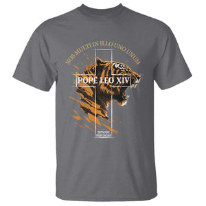 Cardinal Pope Leo XIV T Shirt Nos Multi In Illo Uno Unum 267th Pope From Chicago Tiger TS11 Charcoal Print Your Wear