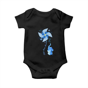 Child Abuse Prevention Awareness Baby Onesie Pinwheel Elephant TS11 Black Print Your Wear