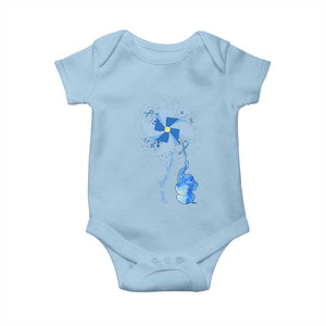 Child Abuse Prevention Awareness Baby Onesie Pinwheel Elephant TS11 Light Blue Print Your Wear