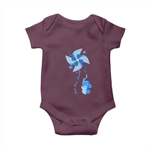 Child Abuse Prevention Awareness Baby Onesie Pinwheel Elephant TS11 Maroon Print Your Wear