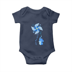 Child Abuse Prevention Awareness Baby Onesie Pinwheel Elephant TS11 Navy Print Your Wear