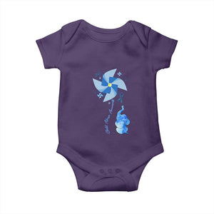 Child Abuse Prevention Awareness Baby Onesie Pinwheel Elephant TS11 Purple Print Your Wear